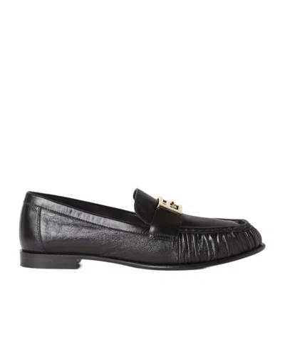 Fendi Nappa Leather Baguette Loafers Fringe Detail In Multi