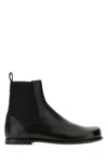 Fendi Ff Squared Nappa Leather Chelsea Boots In Black