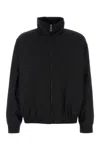 Fendi Nylon Bomber Jacket High Collar In Black