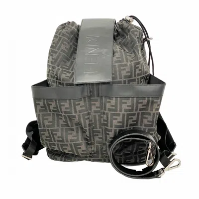 Pre-owned Fendi Black Nylon Canvas Backpack ()