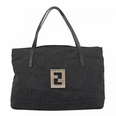 Pre-owned Fendi Black Nylon Canvas Tote Bag ()