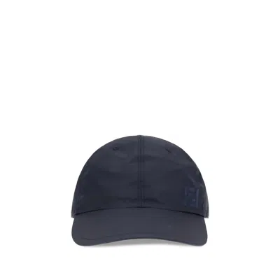 Fendi Men Nylon Baseball Cap In Blue