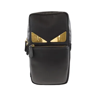 Pre-owned Fendi Black Nylon Leather Shoulder Bag ()