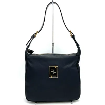 Pre-owned Fendi Black Nylon Leather Shoulder Bag ()