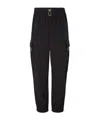 Fendi Straight Trousers Elastic Waistband Cargo Pockets In Black