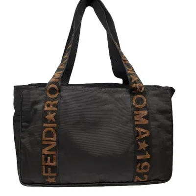 Pre-owned Fendi Black Nylon Tote Bag ()