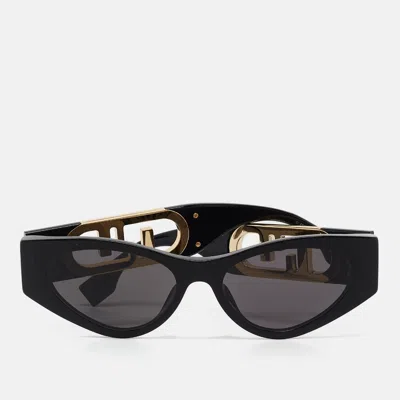 Pre-owned Fendi Black O'lock Fe400491 Cat Eye Sunglasses