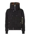 Fendi Black Patchwork Nylon Bomber Jacket In Black
