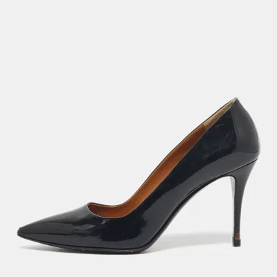 Pre-owned Fendi Black Patent Leather Pointed Toe Pumps Size 36