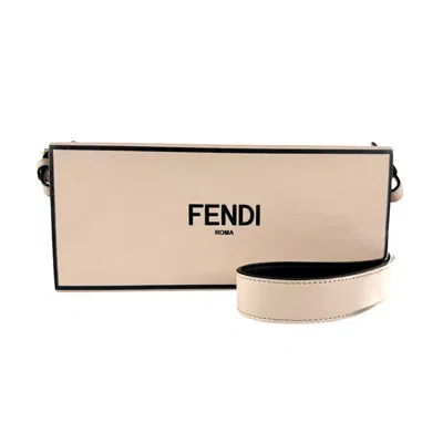 Pre-owned Fendi Black Pink Beige Leather Shoulder Bag ()