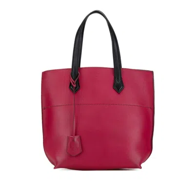 Pre-owned Fendi Black Pink Leather Tote Bag () In Multi