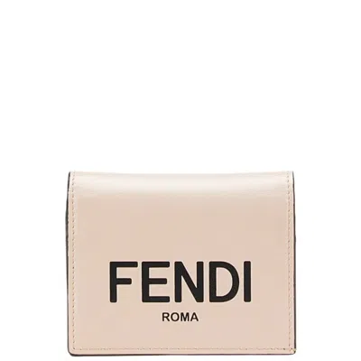 Pre-owned Fendi Black Pink Leather Wallet (bi-fold) () In Multi