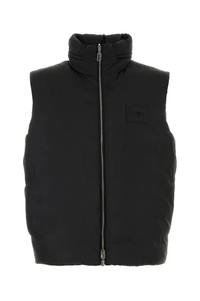 Fendi Black Polyester  X Stefano Pilati Reversible Down Jacket In Default Title