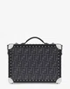 Fendi Small Logo Monogram Rigid Suitcase In Black