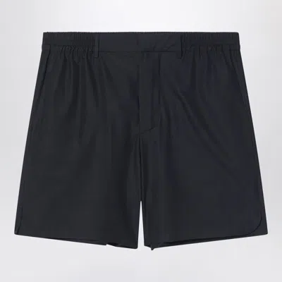 Fendi Black Poplin Bermuda Shorts