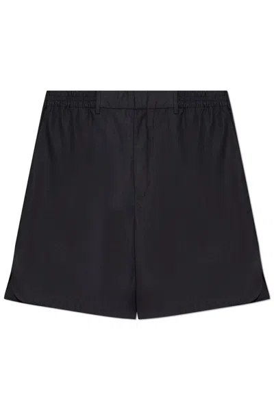 Fendi Black Poplin Bermuda Shorts
