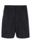 Fendi Elasticated-waist Side-slit Shorts In Black