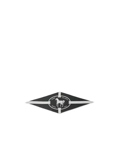 Fendi Black Printed Silk Foulard In Transparent