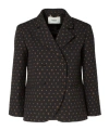 Fendi Black Printed Wool Jacket In Black