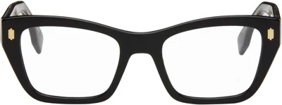 Fendi Black Roma Glasses In 001 - Black