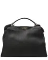 Fendi Black Selleria Leather Peekaboo Medium (authentic Pre-loved) In Black