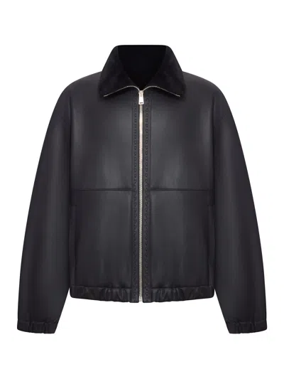 FENDI BLACK SHEEPSKIN BLOUSON