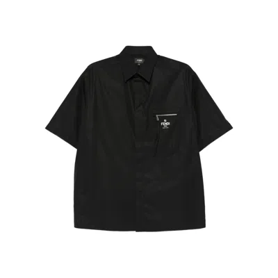 FENDI FENDI BLACK SHIRTS MEN