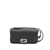 Fendi Baguette Macro-stitch Messenger Bag In Black