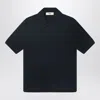 Fendi Black Silk Cady Polo T-shirt Women In Black