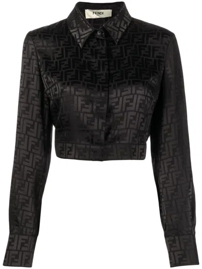 Fendi Black Silk Shirt