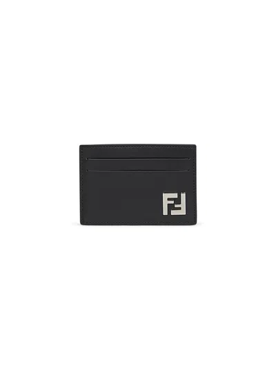 FENDI BLACK SLIM SQUARED FF CARD HOLDER