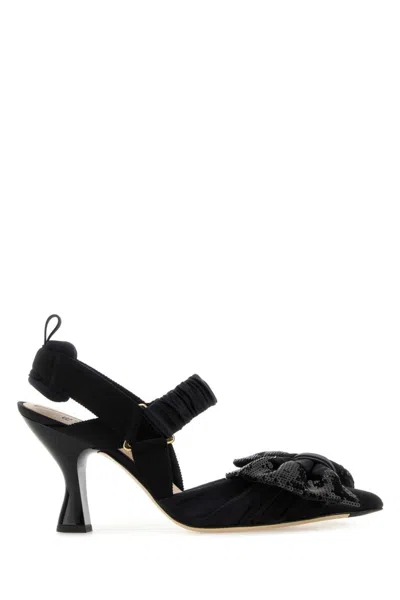 Fendi Black Slingback Heels