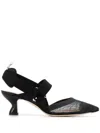 Fendi Black Slingback Pumps In Black