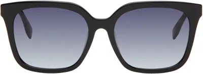 Fendi Black Square Sunglasses In Blue