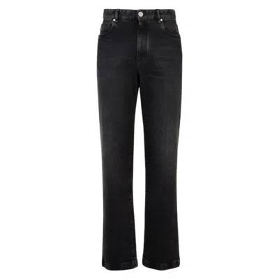 Fendi Black Straight-cut Cotton Denim Jeans