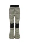 Fendi Pantalone In Nylon Stretch Nero  Donna In Blackwhite