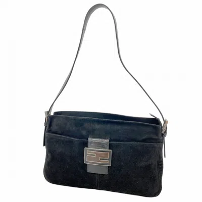 Pre-owned Fendi Black Suede Shoulder Bag ()