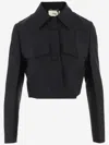 Fendi Black Tailored Cropped Blazer In Black