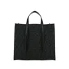 Fendi Structured Monogram Tote Bag With Detachable Strap In Black