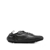 Fendi Stretchy Heel Round Toe Rubber Sole Sneakers In Black