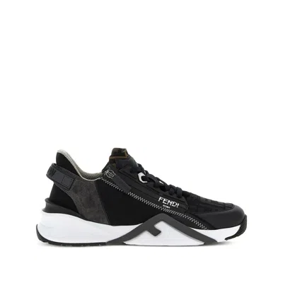 FENDI FENDI BLACK TRAINERS - LOW-TOPS MEN