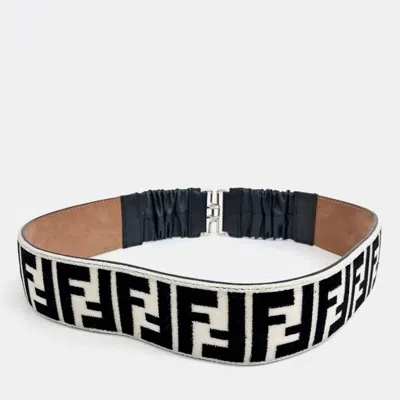 Pre-owned Fendi Black Velvet Belt