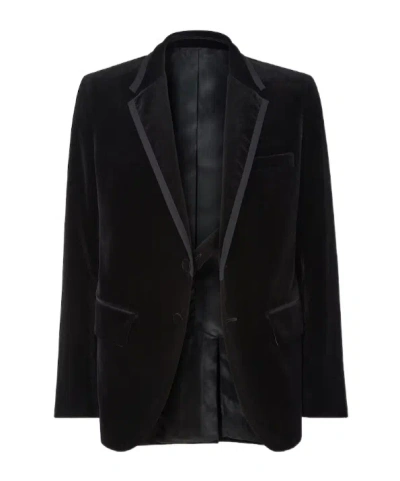 Fendi Jacket Sb Cotton Velvet In Black