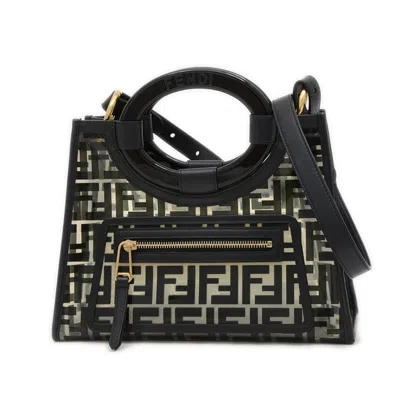 Pre-owned Fendi Black Vinyl Leather Handbag Shoulder Bag ()