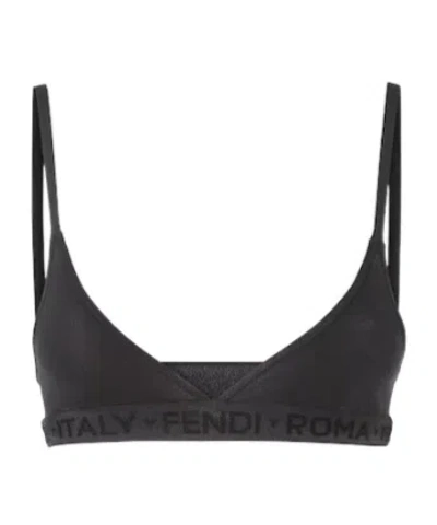 Fendi Black Viscose Bra