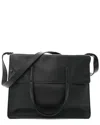 Fendi Black Vitello Grace Leather Matte Large Flip Tote (authentic Pre-loved)