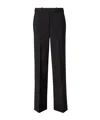 Fendi Black Wool And Mohair Pants In Black