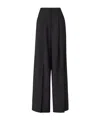 Fendi Black Wool And Mohair Pants In Black