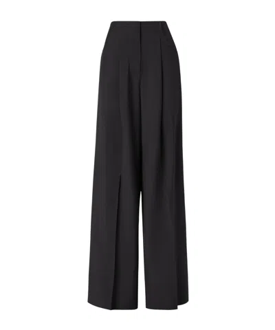 Fendi Black Wool And Mohair Pants