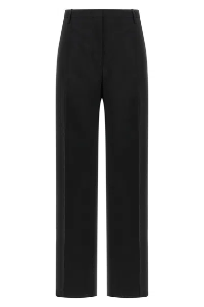 Fendi Black Wool And Mohair Trousers